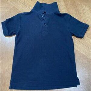 IZOD NAVY BLUE SHORT SLEEVE BOYS OR GIRLS SIZE XXS(4/5) BUTTON SHIRT